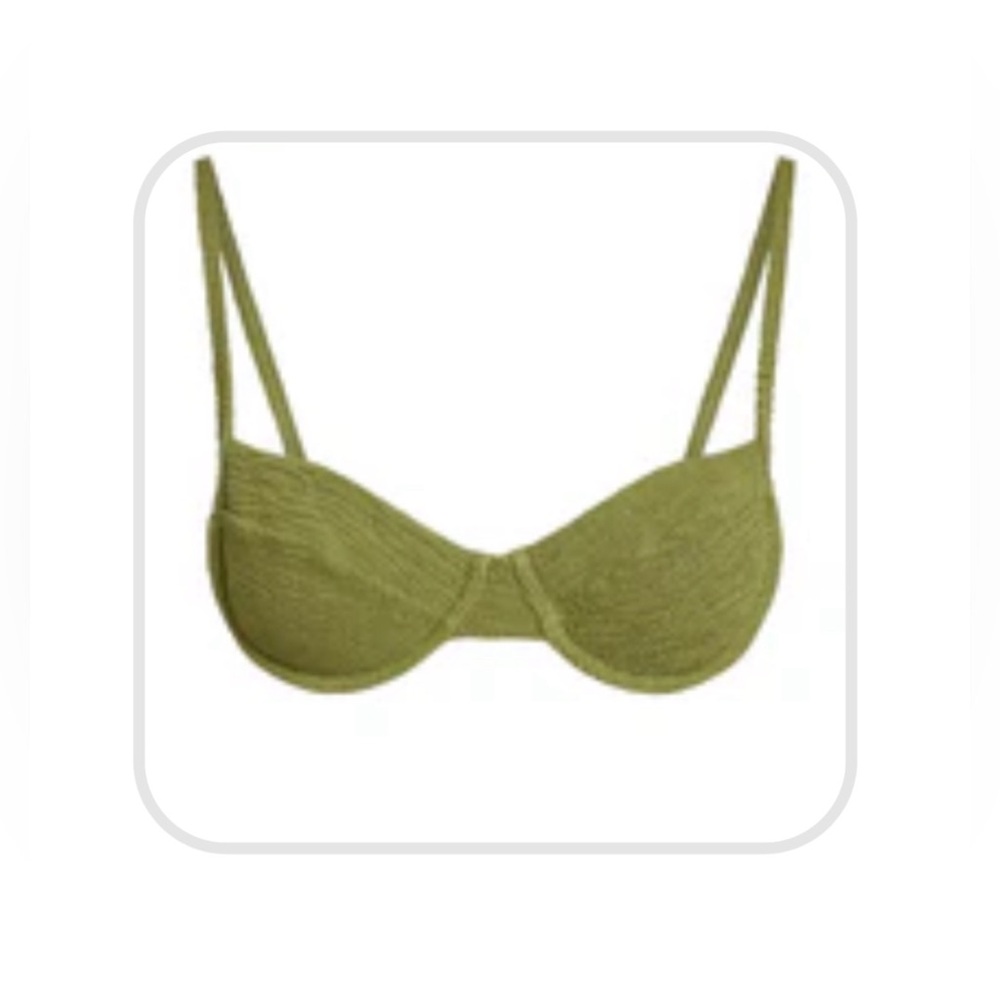 Monday Swim, vivid moss crinkle, Maui Top